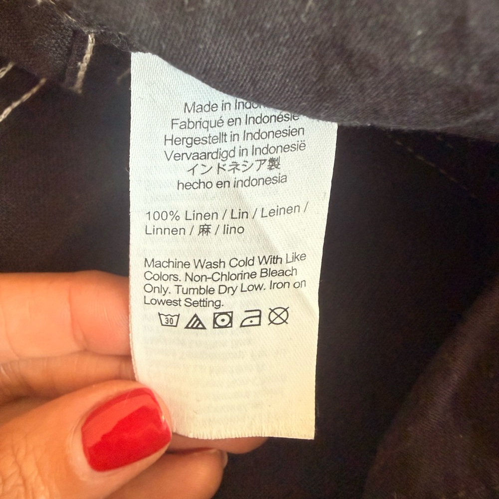 Madewell The Zoe Relaxed Wide Pant in 100% Linen - Picture 5 of 7